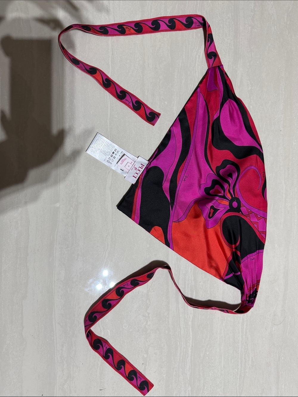 Emilio Pucci : orchidee print silk bandanna